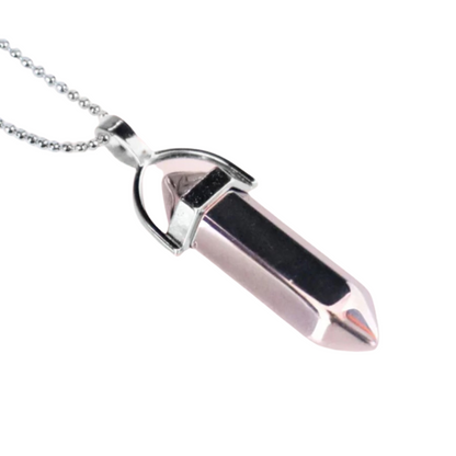 Hematite Crystal Point Necklace