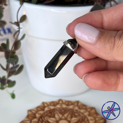 Hematite Crystal Point Necklace