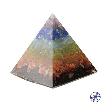 7 Chakras Crystals Orgonite Pyramid