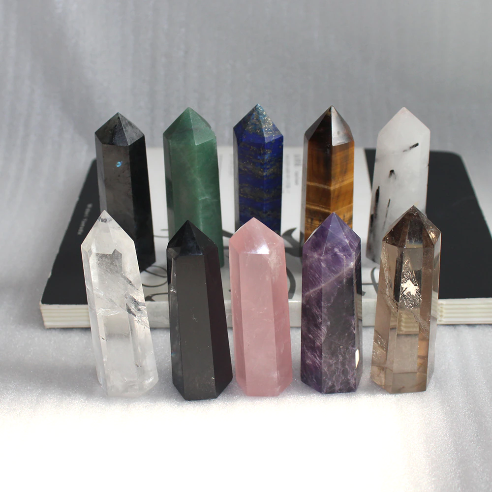 10 Natural Crystal points collection