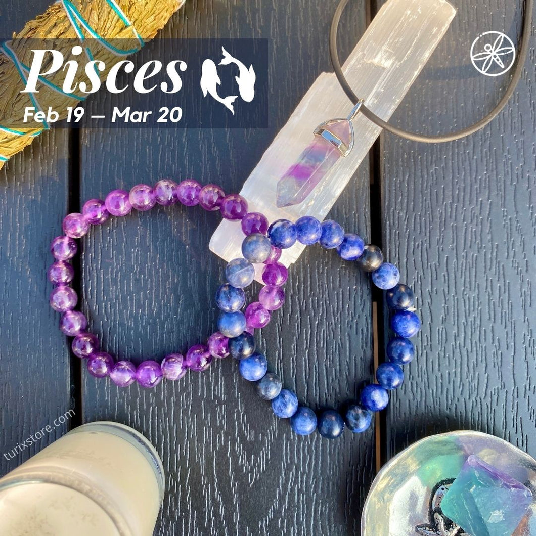 Pisces Zodiac Crystal jewelry set