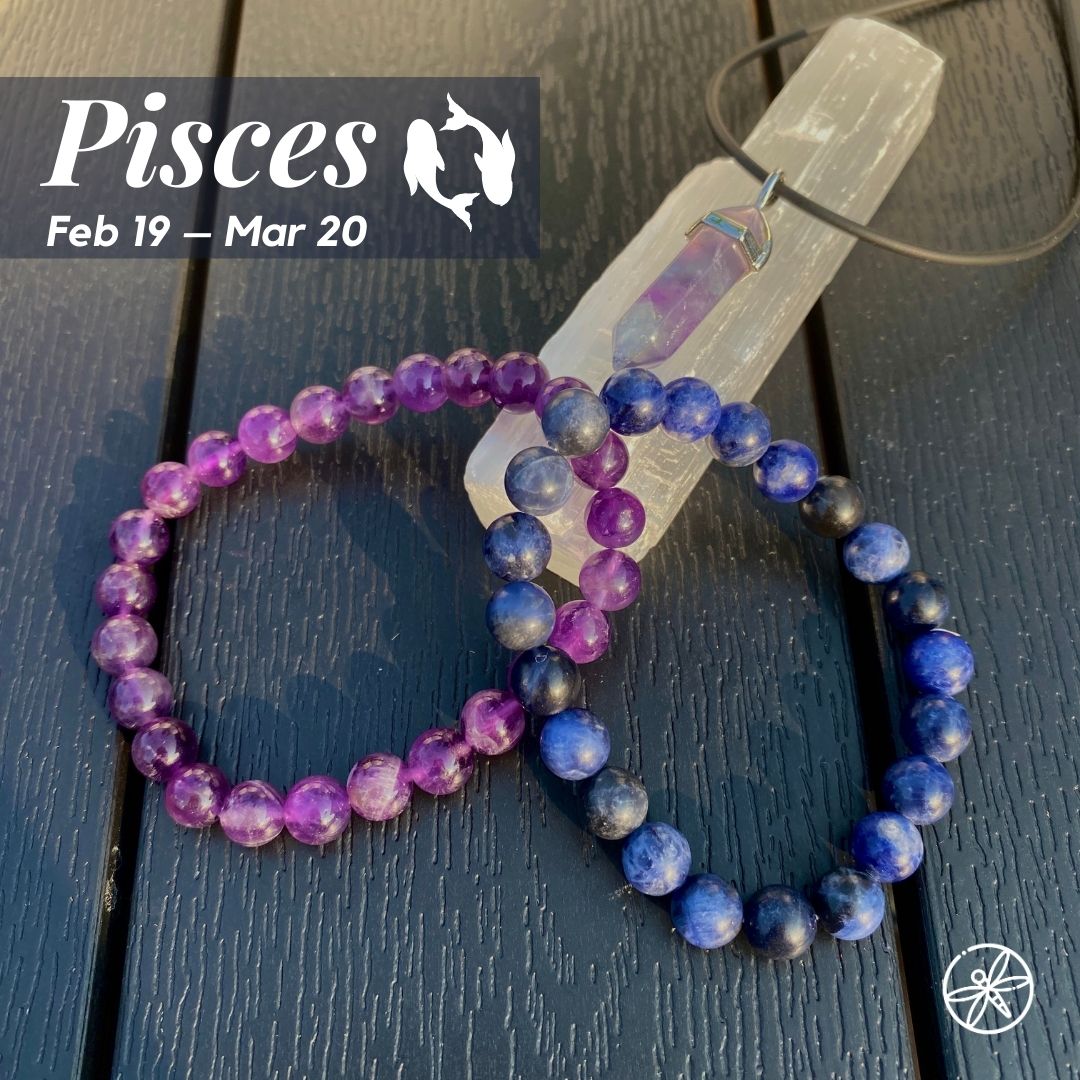 Pisces Zodiac Crystal jewelry set