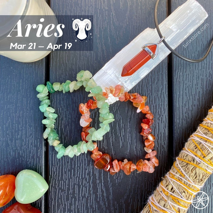 Aries Zodiac Crystal jewelry set