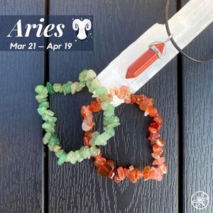 Aries Zodiac Crystal jewelry set