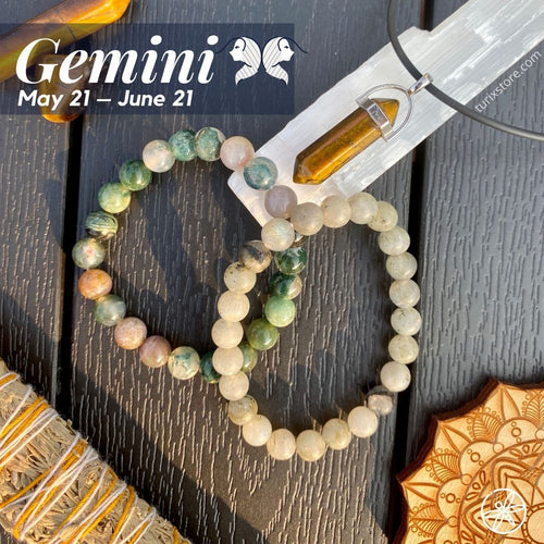 Gemini Zodiac Crystal jewelry set