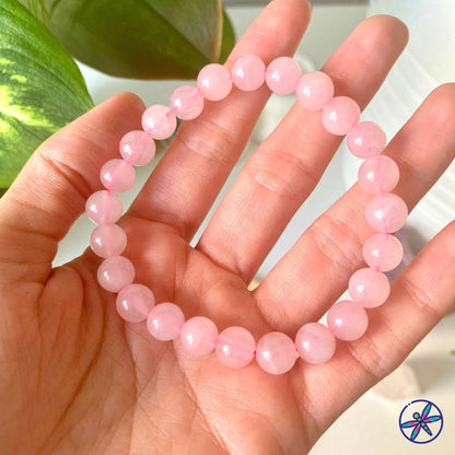 Pulsera de cuarzo rosa