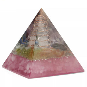 7 Chakras Crystals Orgonite Pyramid