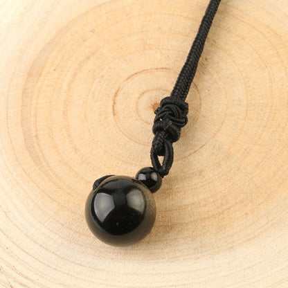 Black Onyx Sphere Necklace
