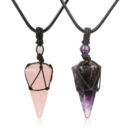 Collar de péndulo de cristal de equilibrio