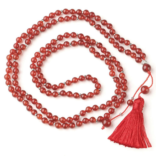 Red Agate Mala - 4mm beads