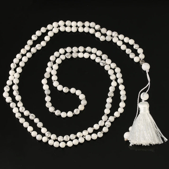 Howlite Mala - 4mm beads