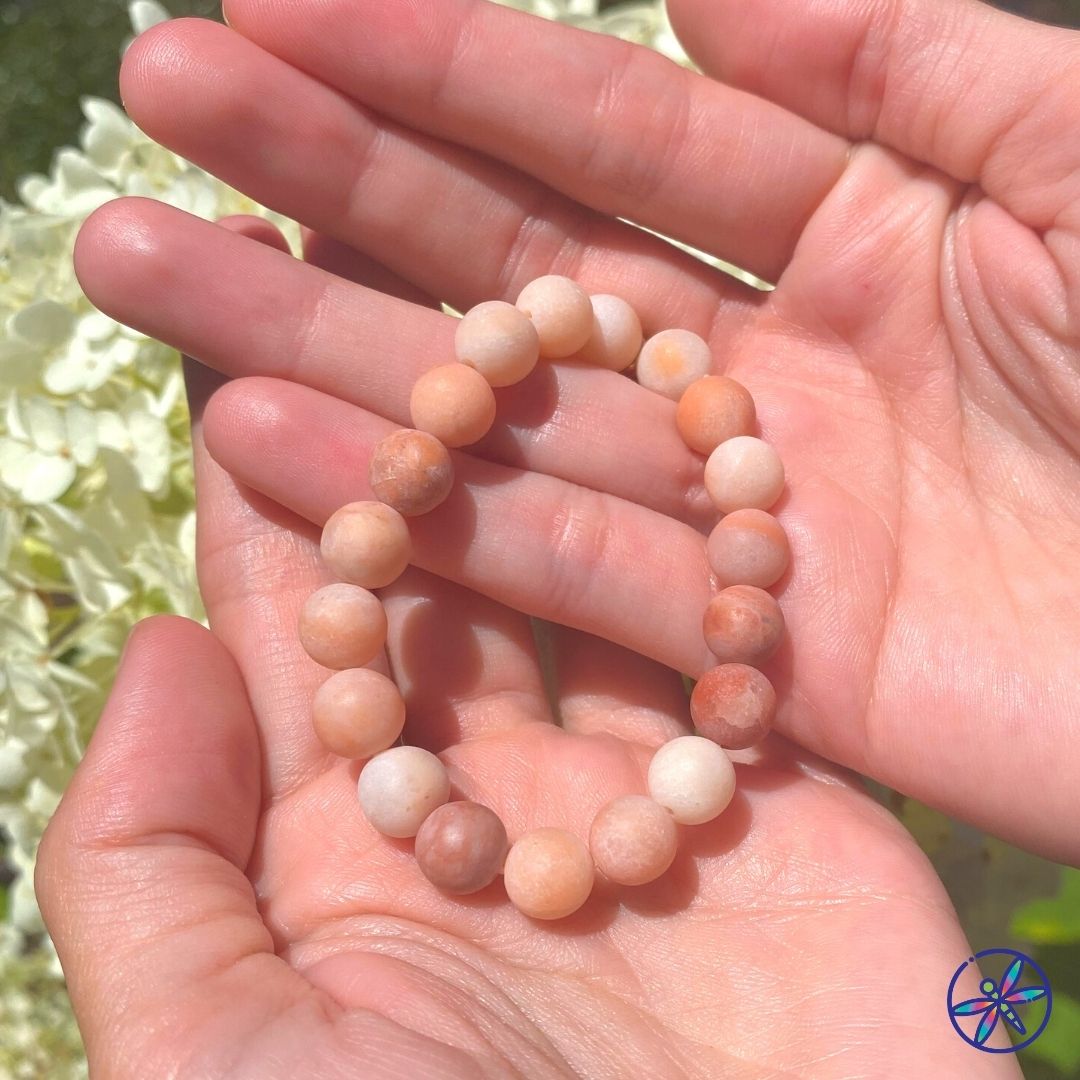 Pulsera de aventurina rosa