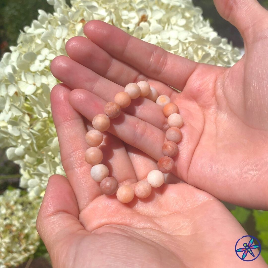 Pulsera de aventurina rosa
