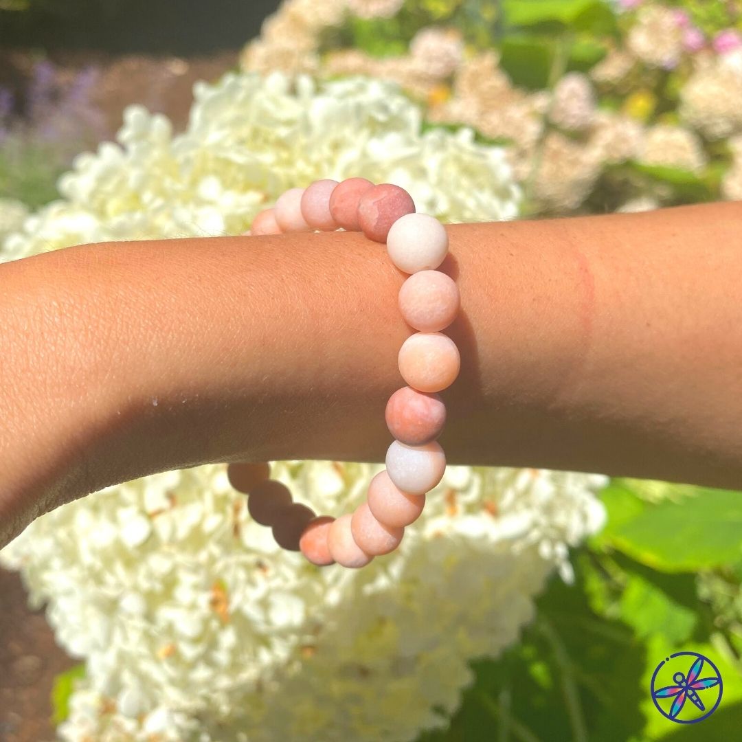 Pulsera de aventurina rosa