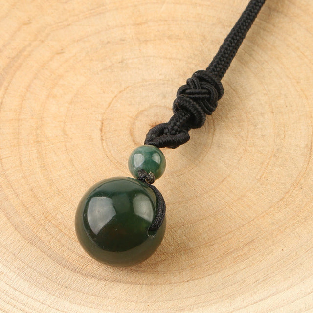 Moss Agate Sphere Necklace