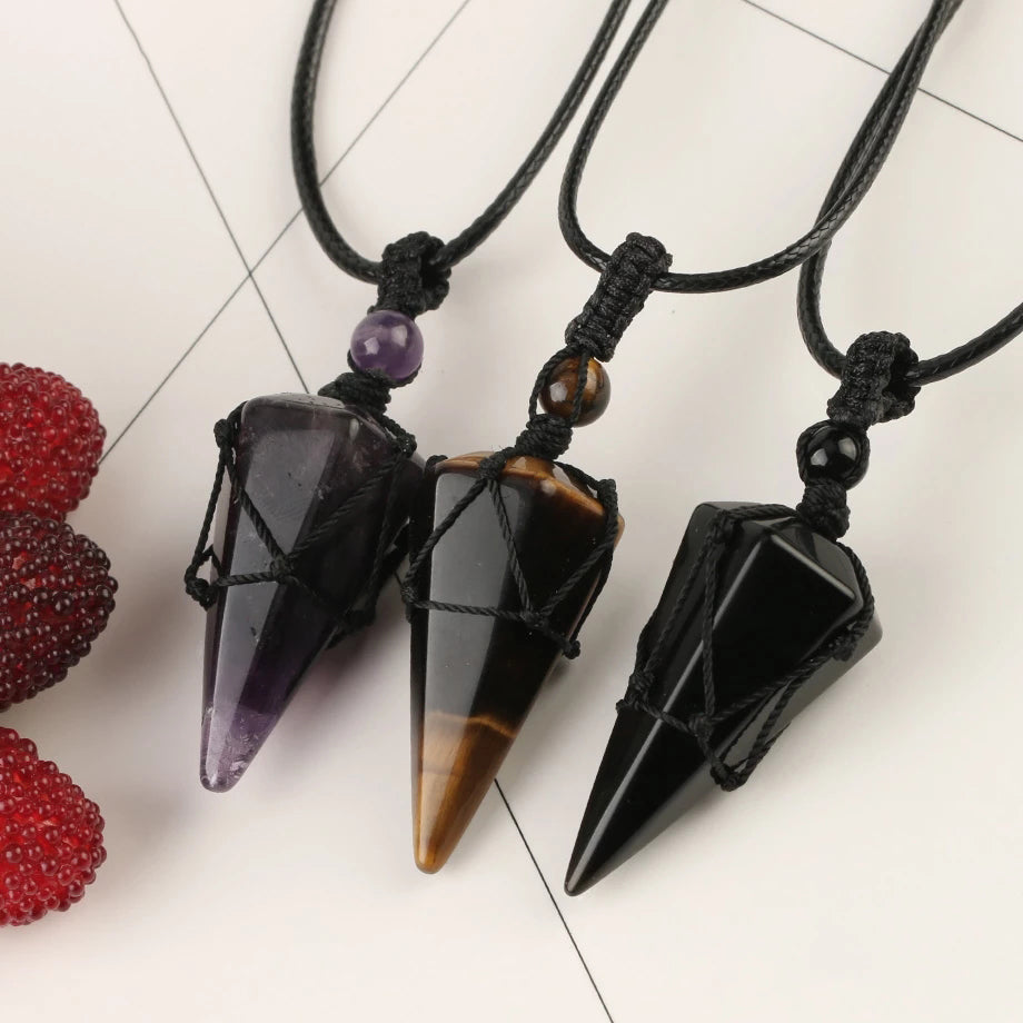 Balance Crystal Pendulum Necklace – Tiger Eye