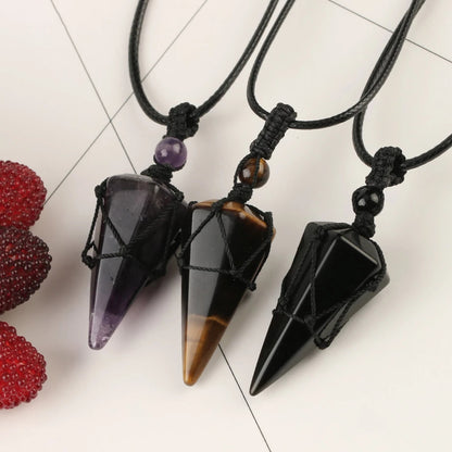 Balance Crystal Pendulum Necklace – Tiger Eye