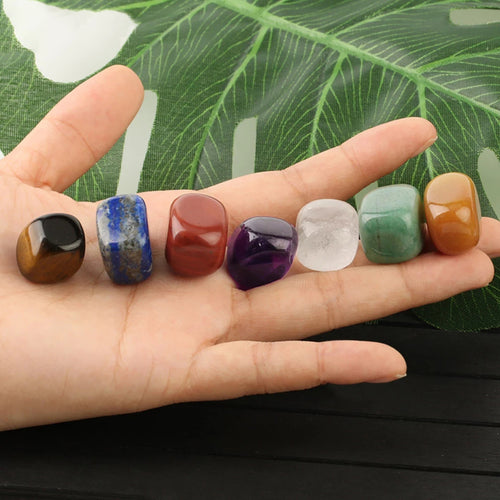 7 Chakras Crystal Tumbles Set + Gift box