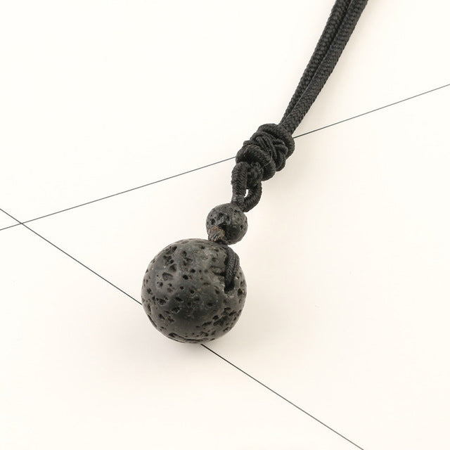 Lava Rock Sphere Necklace