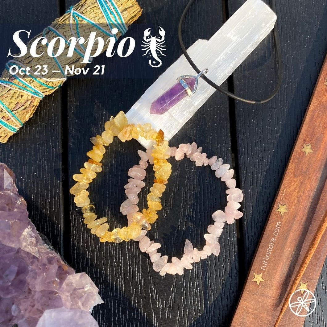 Scorpio Zodiac Crystal jewelry set