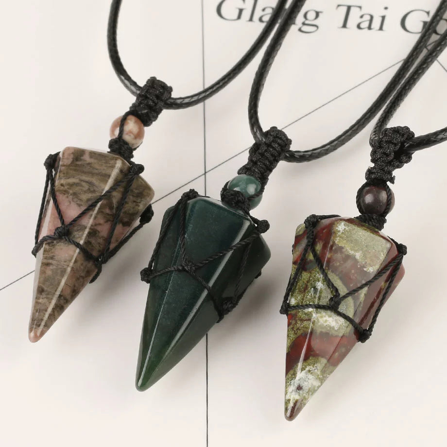 Balance Crystal Pendulum Necklace – Tiger Eye