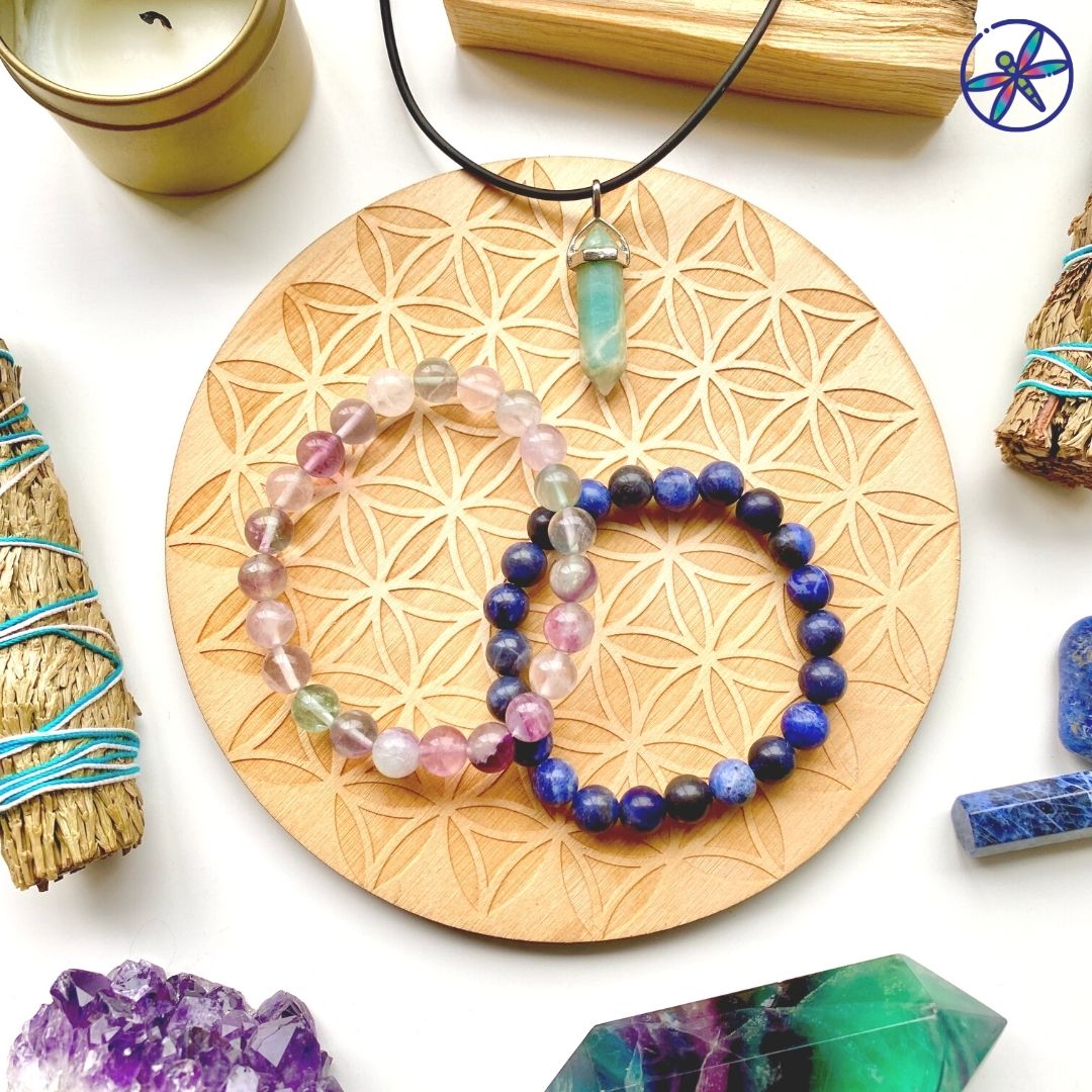 Conjunto de cristales para Mercurio retrógrado 