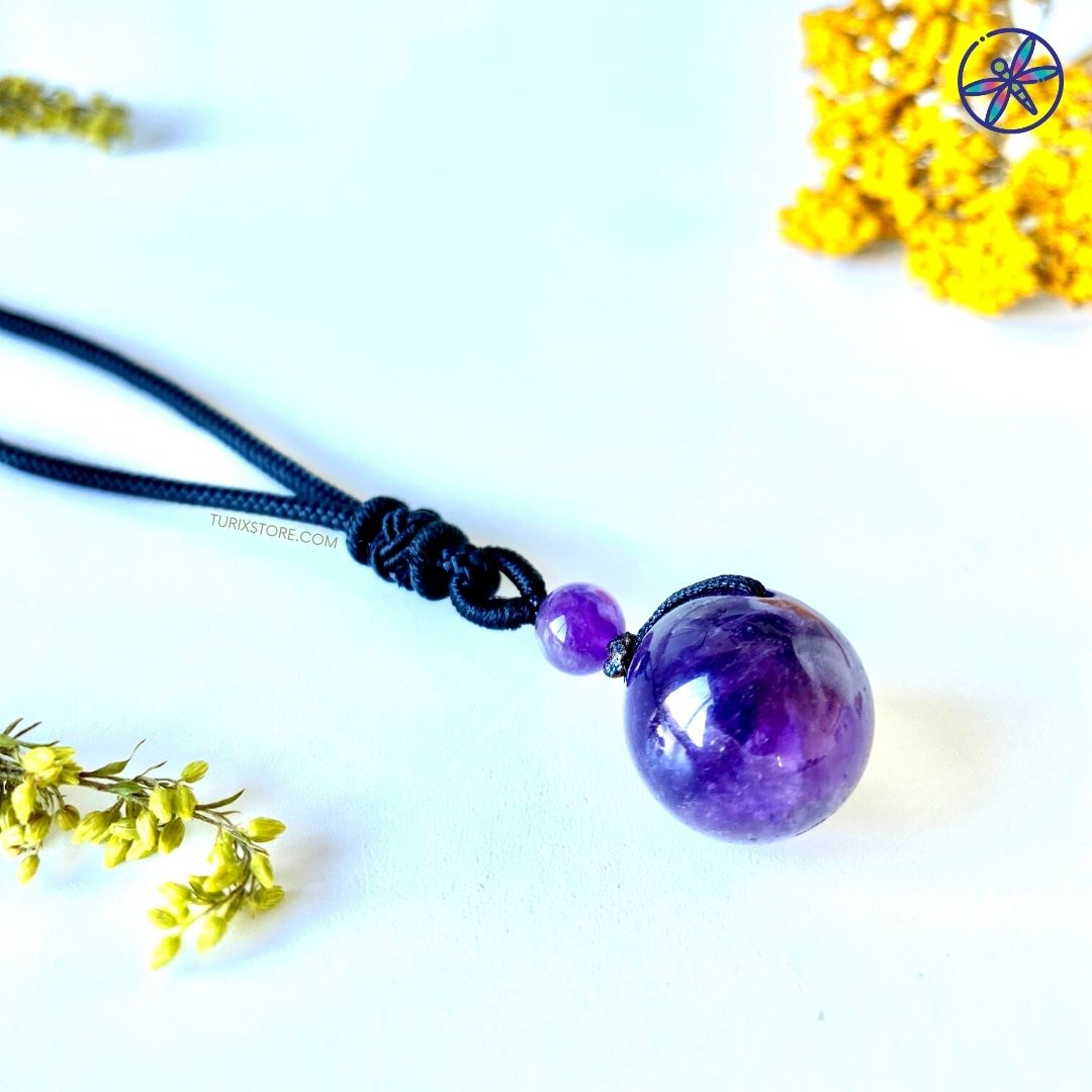 Amethyst Sphere Necklace