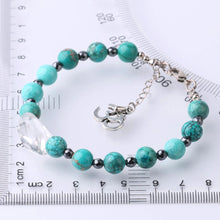 Turquoise Bracelet with Clear Quartz