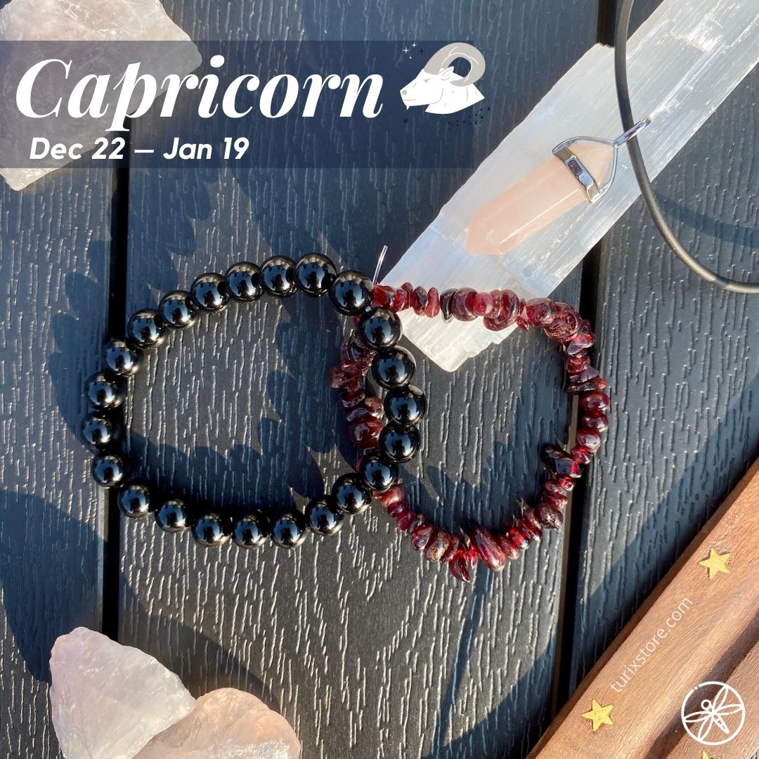 Capricorn Zodiac Bracelet and Astrology Jewelry, choice of crystal color –  Blackberry Designs Jewelry