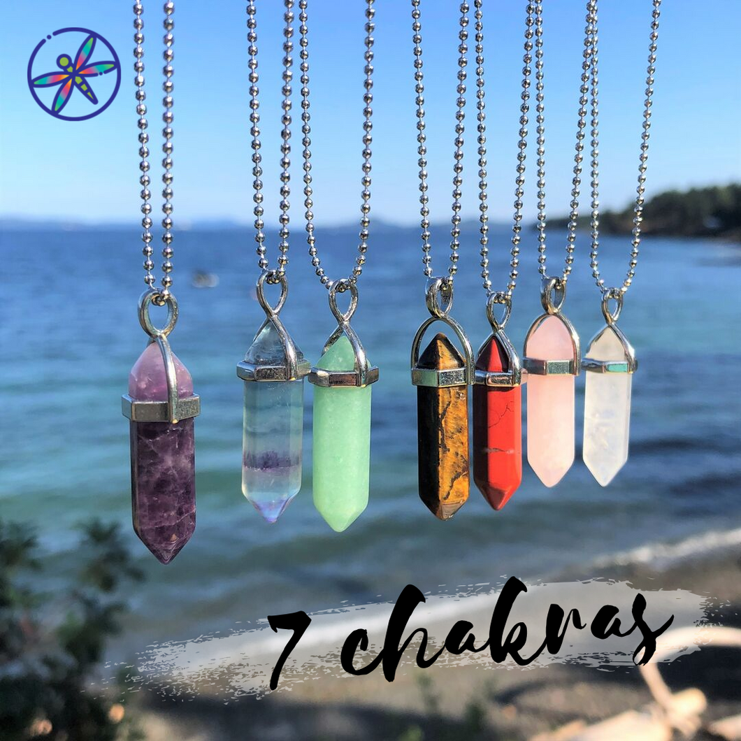 7 Chakras Crystal Necklace Set