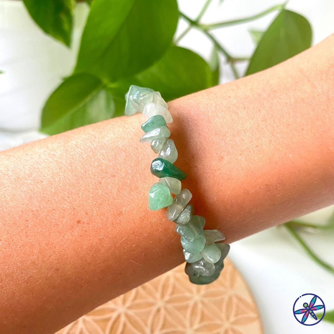 Pulsera de chips de aventurina