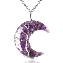 Crescent Moon Magic - Wrapped Crystal Necklace