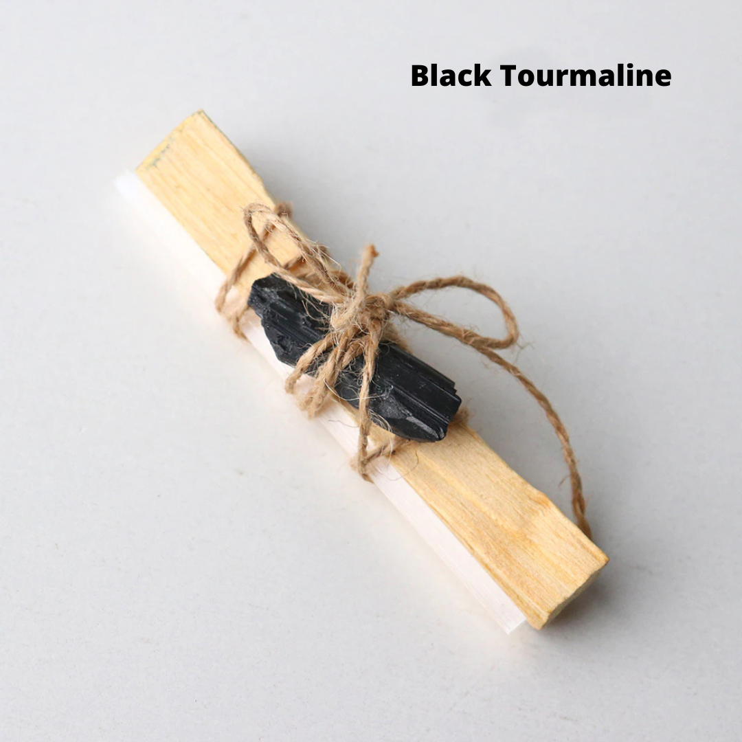 Mini paquete de limpieza con cristales: Palo Santo + Selenita