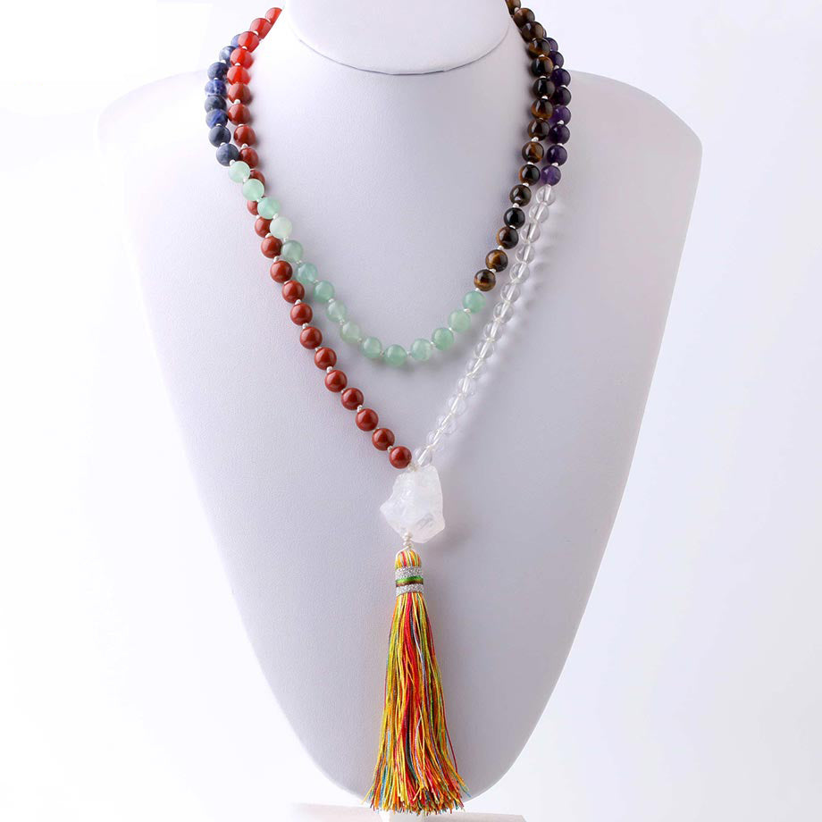 7 Chakras Crystals Mala