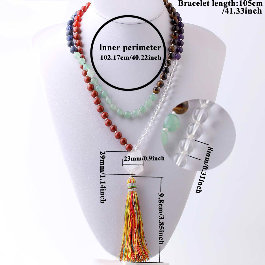 7 Chakras Crystals Mala