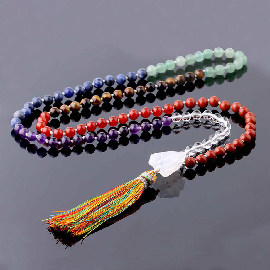7 Chakras Crystals Mala