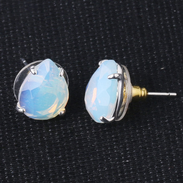 Water Drop Stud Crystal Earrings