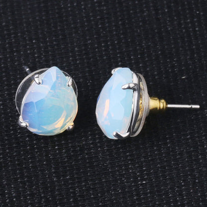 Water Drop Stud Crystal Earrings