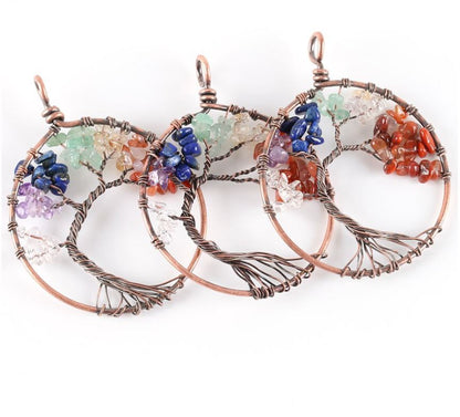 7 Chakras Tree of Life Pendant