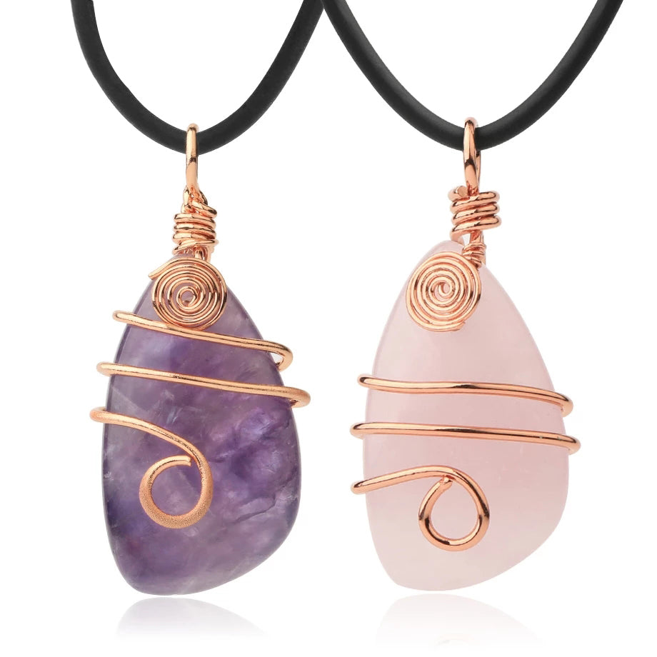 Life Journey - Wrapped Crystal Necklace