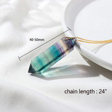 Premium Fluorite Crystal Necklace - Gold plated sterling silver