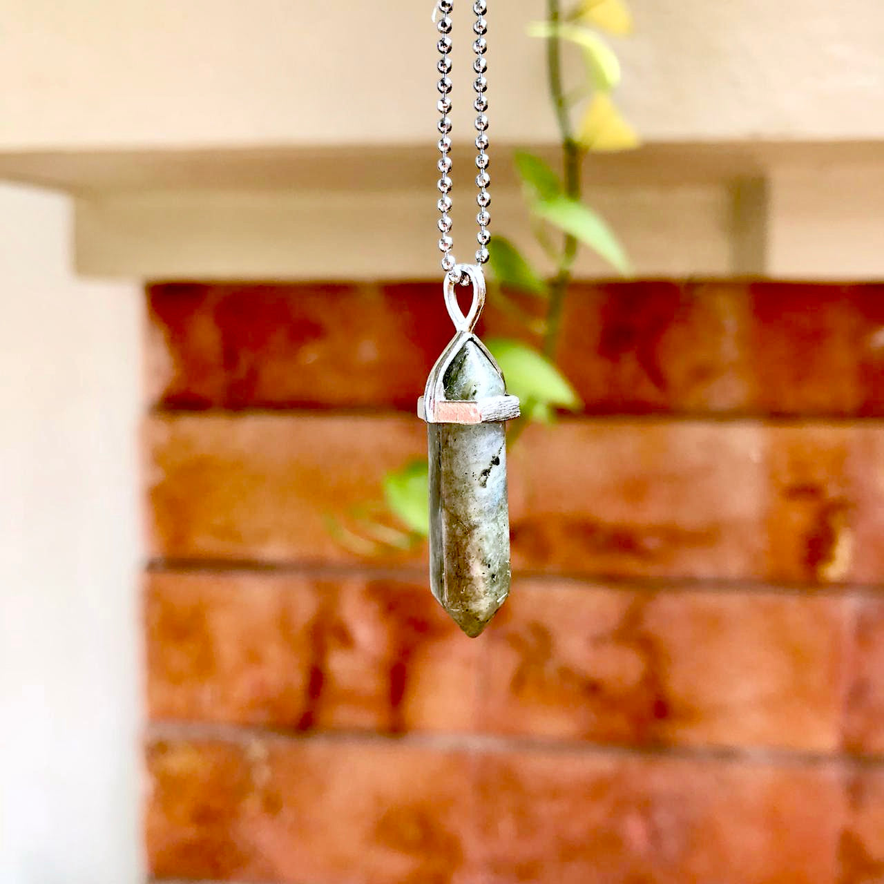 Labradorite Crystal Point Necklace