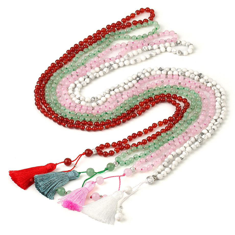 Red Agate Mala - 4mm beads