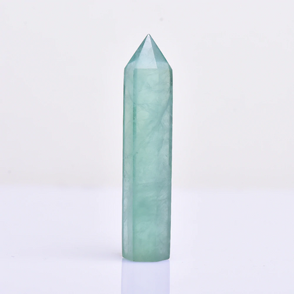 Punta de fluorita verde