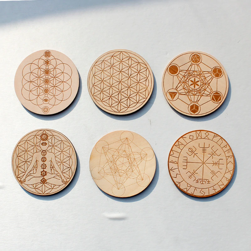 Wooden Crystal Grids  - 10 cm