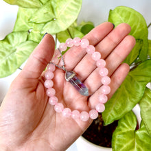 Love & Joy bundle - Rose Quartz & Fluorite Crystal jewelry set