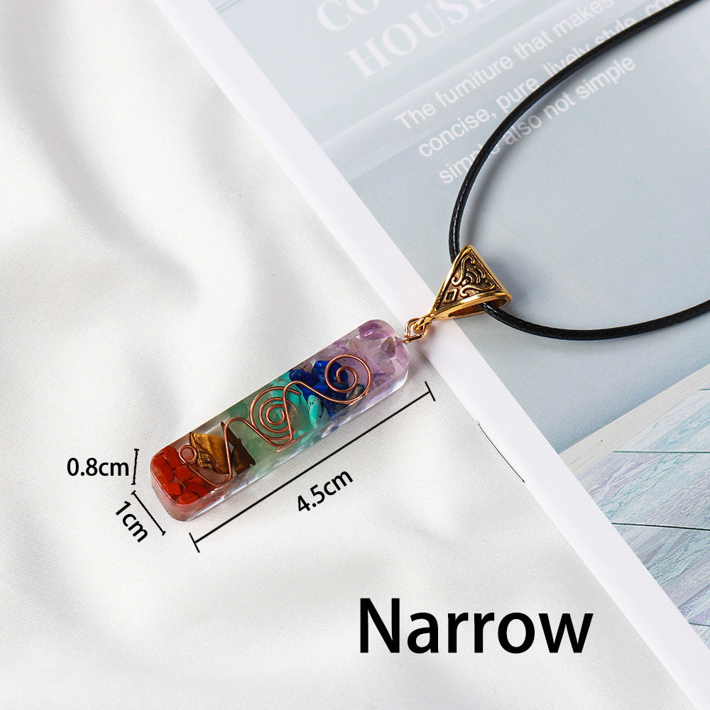 Orgone Energy Necklace -  7 Chakra Crystals