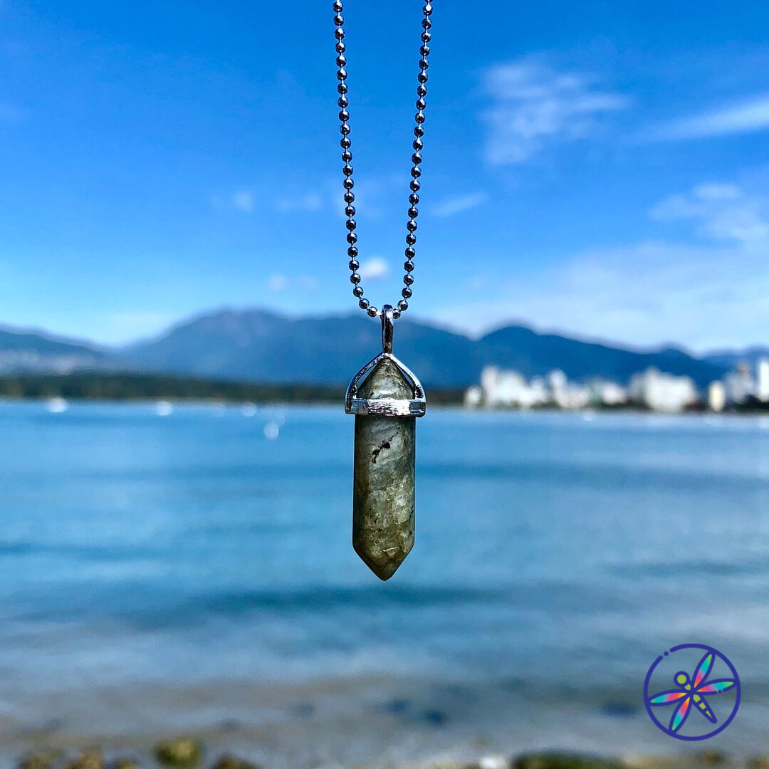 Labradorite Crystal Point Necklace