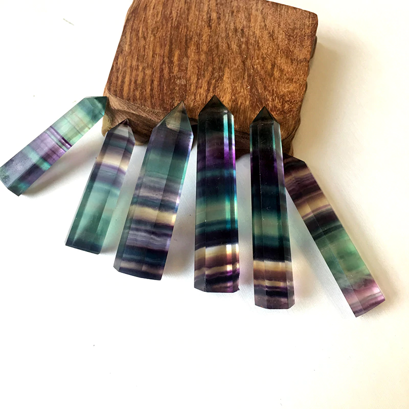 Puntas de fluorita arcoiris 
