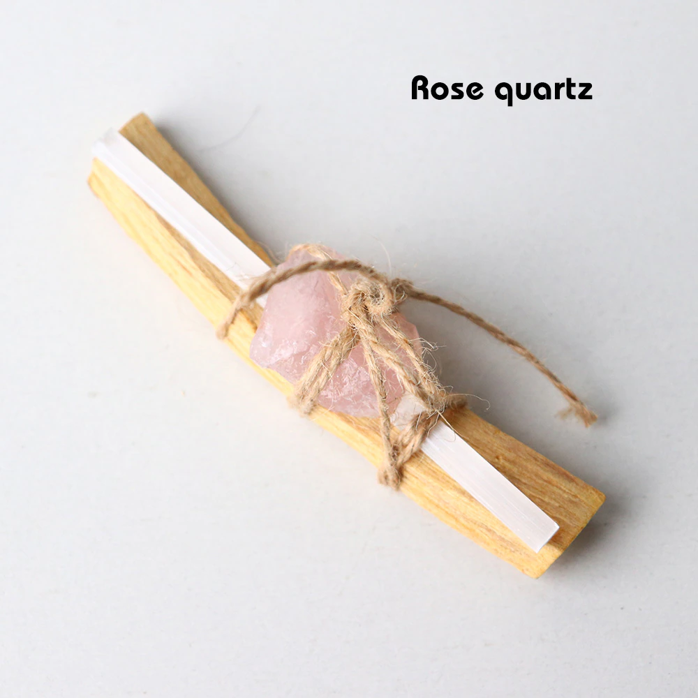 Mini paquete de limpieza con cristales: Palo Santo + Selenita